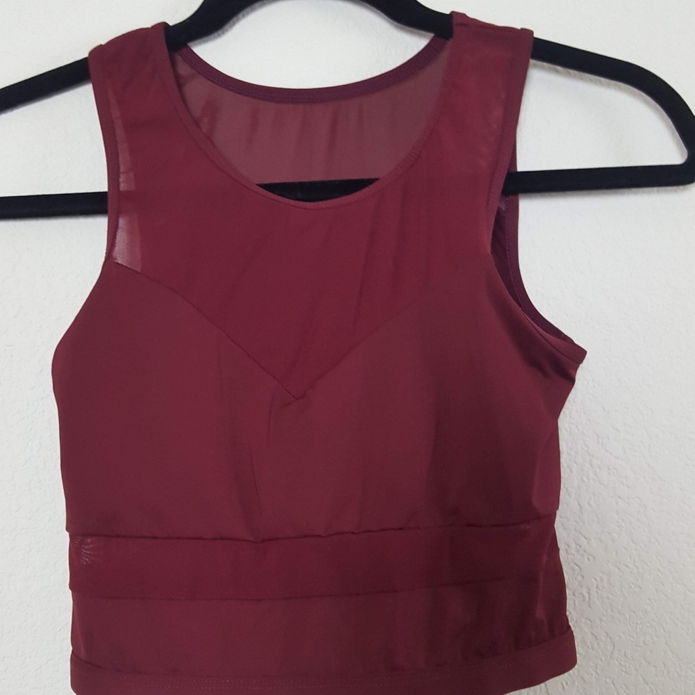 Varley Maroon Sports Bra